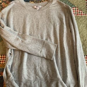 Gray lounging sweater